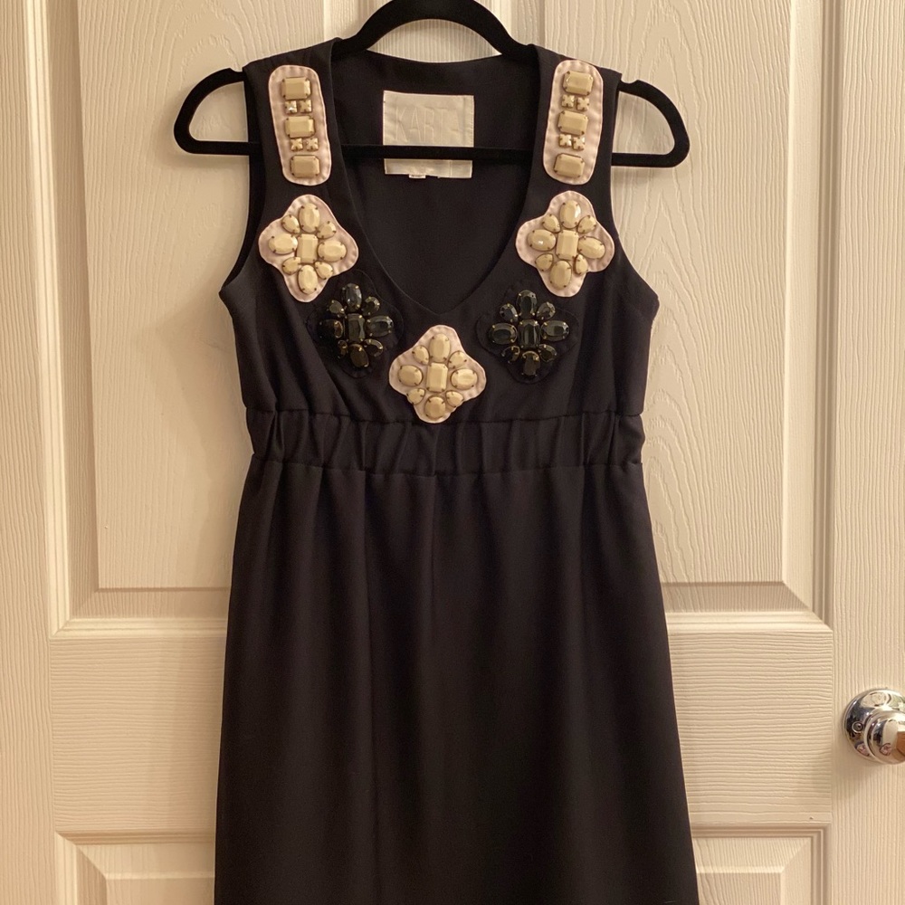 Karta size S bejeweled black dress